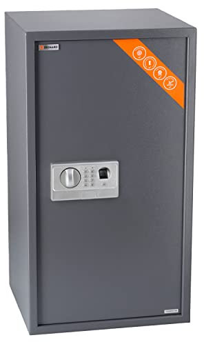 Brihard Großer Biometrischer XXL Safe - 2 in 1 Digitaler Tastatur und Fingerabdruck-Safe - 73 x 40 x 36 cm für Unternehmen - Anti-Bump Lock Sicherheitssafe Mit LED