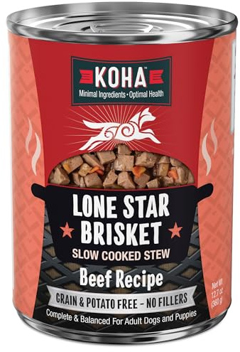 KOHA Lone Star Brisket Stew for Dogs with Beef, Made in the USA