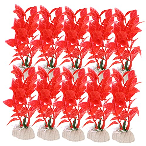 DOITOOL 20stücke Teiliges Künstliche Pflanzen Für Aquarien Realistische Plastikpflanzen Zur Dekoration Von Fischbecken Und Terrarien Langlebig Und Für Zuhause Und Büro