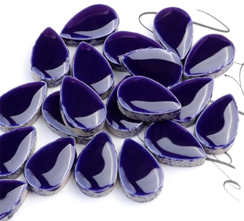 500 g Regentropfen Keramik Mosaikfliesen für DIY Handwerk Heimdekoration 1,2 x 1,9 cm DIY Mosaik Fliesen Kits für Bastelplatten Blumentöpfe Vasen Tassen Mosaikherstellung Zubehör Kunstprojekte