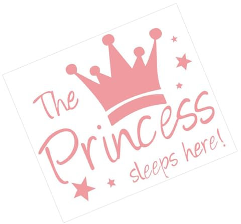 CHILDWEET Prinzessin Wandtattoo Pvc Ablösbar Schlafzimmer Wandaufkleber Cartoon Design Mädchen Dekoration