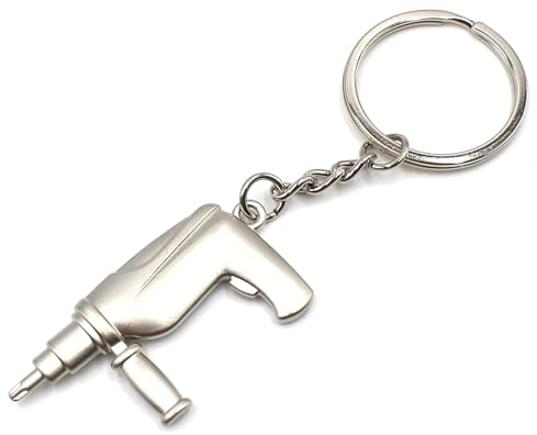VmG-Store Miniatur Werkzeug Schlüsselanhänger aus Metall – Hochwertiger und stilvoller Schlüsselbund für Handwerker und Technikliebhaber S115 (Bohrmaschine)
