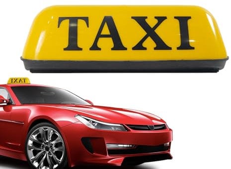 Taxi-Licht,Taxi-Lichtschilder für Auto,Auto Taxi Licht - Vintage Taxi Dachschild, Retro Taxi Leuchtschild hell, Schild für Taxi, 12V Autodach Taxi Schild