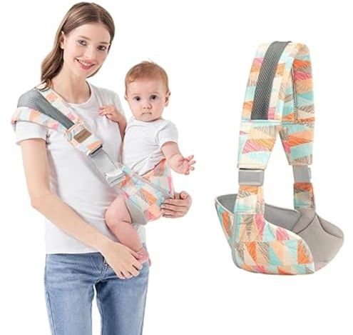 Babytragetrage, Babywickel-Hüfttrage Seitlich Mesh Atmungsaktiv, One-Shoulder-Trage, Verstellbare Babytrage, Bequemes Und Atmungsaktives Babytragegerät Für Babys Bis 20KG