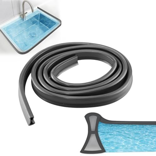 Ortviai Bordo per Piatto Doccia, 300MM Barriera Doccia Ferma Acqua, Bordo Guarnizione Vasca da Bagno, Barriera per Diga D'acqua Soglia per Doccia Soglia, per Separazione Bagnata e Asciutta