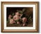 HUARCEY Vintage Gold Framed Wall Art, Retro Still life Pink Roses Canvas Prints Artwork with Antique Frame, Victorian Wall Paintings Decor for Living Room Gallery, 13x16 inch