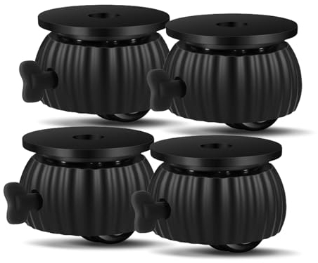 VinBee Möbelrollen,Rollen für Möbel - Tischrollen 4er Set Tragkraft 100 kg - Möbelrollen mit Bremse für Möbel Küchengeräte Aufbewahrungsboxen Schrank - Keine Verzögerung, kein Rauschen 30mm*43mm