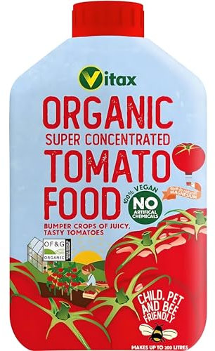 AMK® Vitax Organic Liquid Tomato Food 1L Feed Fertiliser Bigger Tomatoes Plants Garden Gardening