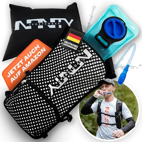 Infinity Laufweste Damen & Herren [5L] – Trinkrucksack für Marathon & Trailrunning-Trinkweste - Maximale Hydration beim Laufen | Laufrucksack-Weste mit Wasserblase, Jogging-Zubehör, Lauf-Trinkgürtel