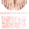 120 Pieces Faux Ongles de Pied, Orteil Capsule Ongles Français Rose en Acryliqu, Courts Sticker Orteil Nail Art Couverture Complète Accessoires Bricolage Ongle Pieds Artificiels, 12 Tailles