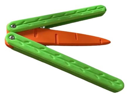 Bonbela Cuchillo de Zanahoria Plegable, Lindo, Antiestrés, Portátil, Alta Seguridad, Plástico, Impresión 3D, Juguete para Fiesta Familiar