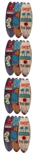 IMIKEYA 12 STK Surfbrett-Wandbehang sommerdeko Holz wanddeko Strand Wanddeko Holz Surfbrett Surfboard Wandschild Surfbrett-Hängetafel Surfbrett- Stranddekoration für zu Hause