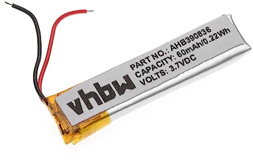 vhbw Akku Ersatz für Jabra CPL-556, B350735, AHB390836, HS-11 für Wireless Headset Kopfhörer (60 mAh, 3,7 V, Li-Polymer)