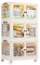 EnHomee Storage Boxes with Lids, 3-Tier 119L 1 Lid Plastic Storage Drawers with Wheels, Storage Drawers, Stackable Storage Boxes, Bathroom Storage, Kitchen Storage & Organisation for Bedroom