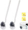 FORYNXHWIN 2 Pack Toilettenbürste - Lange Stiel Klobürste mit Gebogenem Design, Kunststoff Bürstenset mit Starken Borsten für Tiefenreinigung, Effektive Reinigung für Toiletten (Weiß)