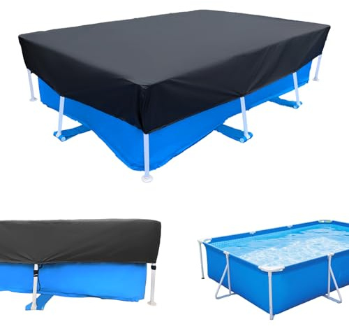 Bâche rectangulaire de 3 x 1,8 m pour piscine rectangulaire, 299,7 x 200,7 cm, 3 x 2 m avec forte résistance aux déchirures
