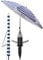 4smile Sonnenschirm Strand SunnyJoy 3-IN-1-SET, Fb. Blau-Weiß - Strandschirm Ø 180 cm + Bodenhülse + Sonnenschirm Schutzhülle - Strandschirm windfest stabil mit UV-Schutz 50+
