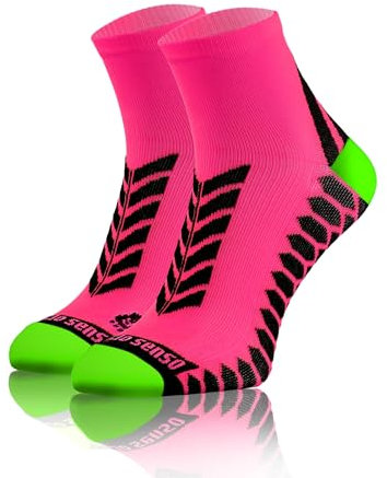 sesto senso 1 Paires Chaussettes Sport de Course Colorées Femme Homme 39-42 Rose