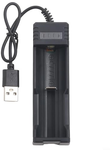 Smart Dual Slot Battery Charger for 3 7V Lithium Batteries USB Cable for Easy Charging (Single slot)