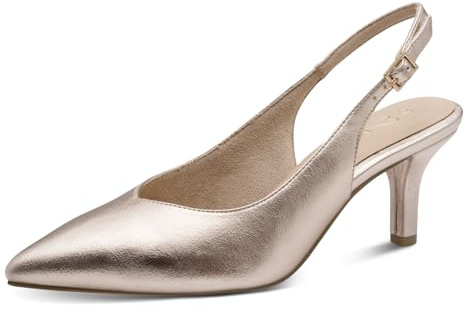 Marco Tozzi Damen Pumps weiches Feel Me Fußbett weiches Innenfutter Modern, metallic (Platinum), 40 EU