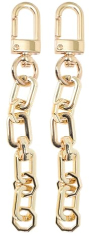 CAPASTEC 2 STK Kurze Handtaschenketten Handtaschenriemen Verlängerung Schulterriemen Verlängerungskette Für Handtaschen Umhängetasche Schultertaschen Zubehör 13.5cm Goldton