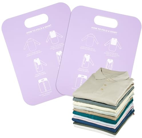 Alipis 2 pack Shirt Folding Board Laundry Folding Board for T Shirts Shirt Packing Liner for Wardrobe Drawers Travel and Home Organisation 11.99 X 9.96 in