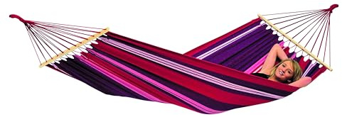 AMAZONAS Hängematte Aruba wetterfest und UV-beständig 210 x 120cm bis 180kg (Fuego)
