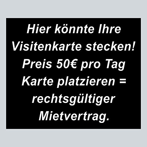 GreenIT 4 Stück Aufkleber Sticker Nix Auto Visitenkarte anstecken kostet 50 Euro pro Tag