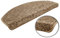 Velours-Stufenmatte Triumph Taupe (halbrund) einzeln oder im 15er Set in 2 Größen