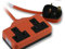 Ex-Pro 2 Gang Way 15m Metre 13A Mains Power Garden/Outdoors Extension Socket Lead Cable Orange Rubber