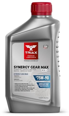 TRIAX Synergy Gear 75W-90 GL-5 Lubrificante Totalmente Sintetico per Cambi Manuali e Differenziali a Slittamento Limitato, Transmissioni, Ingranaggi Ipoidi, Differenziali, Assali (1 Quarto)