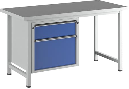 ANKE | Werkbank | Gestellbauweise | 2 Schubladen | Universalplatte