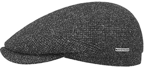 Stetson Belfast Tweed-Schiebermütze für Herren - gefertigt in der EU - Schwarz - 56 EU