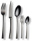ECHTWERK Set de couverts Avelino/Shiny-Black Edition, 30 pièces, pour 6 personnes, acier inoxydable 18/10, brillant, set de couverts avec boîte de rangement, acier 18/10, noir