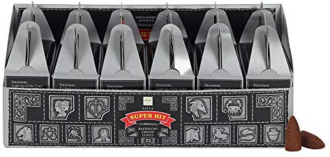 Nag Champa Super Hit Backflow Dhoop Kegel, 1 Packung