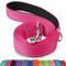 Joytale Hundeleine für Große und Mittelgroße Hunde, Doppelseitig Reflektierende Leine Hund aus Nylon mit Gepolstertem Griff, 1,8m x 2,5cm, Hotpink