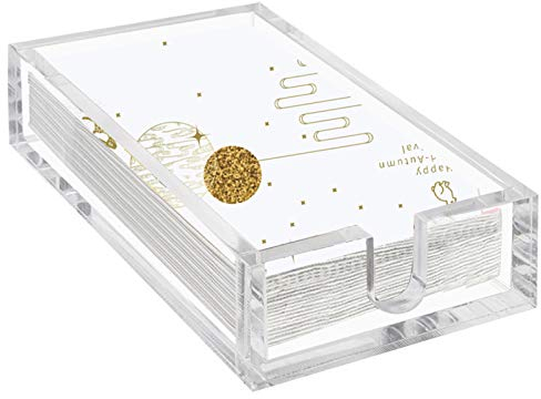 Phineoly Acrylic Guest Towel Napkin Holder, 0.37Inch Thickness Clear Paper Towel Tray, Rectangle Napkin Holders for Kitchen, Dining Room, Bathroom