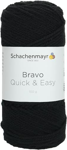 Schachenmayr 9807590-08226 Handstrickgarne, 100% Polyacryl, Schwarz, onesize