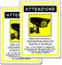 Cartello area videosorvegliata - Cartelli videosorveglianza per negozio e proprietà privata con avviso GDPR - plastica 20x15 cm (2 Pezzi)