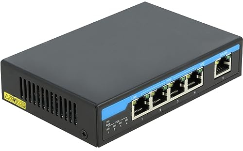Delock Gigabit Ethernet Switch 4 Port PoE + 1 RJ45