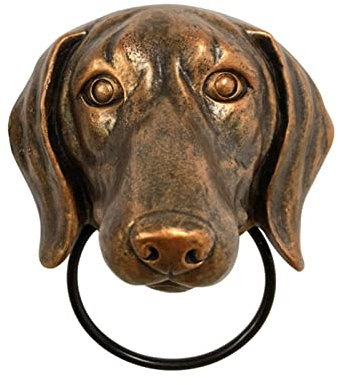 AUTOECHO Antike Türklopfer Tierkopf Haustürklopfer Heavy Duty Pull Handle Knob Rings Hund Bat Kopf Türklopfer Lustige Harz Zieht Griffknöpfe Türdekoration