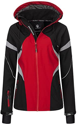 Rock Creek Damen Softshell Jacke Windbreaker Regenjacke Übergangsjacke Softshelljacke Damenjacke Regenmantel Outdoorjacke D-467 Rot M