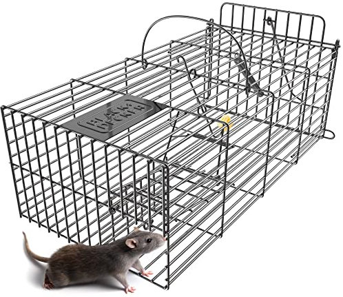 BLACK+DECKER Rattenfalle,Rattenfallen für drinnen und draußen, menschlicher Mausefalle, Käfig, Streifenhörnchen und andere kleine Nagetiere,Fangen und Lösen ohne Töten