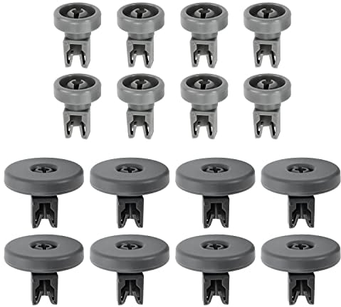 Covienapp Dishwasher Wheel for Upper and Lower Basket (16 PACK) Universal Replacement Parts Accessories for Zanussi A-EG El-ectrolux Dishwasher Cutlery Basket Rollers