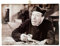 KUSTOM ART Bild im Vintage-Stil, quadratisch, Schauspieler & Kaffee Don Camillo (Fernandel), Druck auf Holz, 18 x 25 cm.