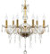 Ridgeyard Kronleuchter Barock, modern, Kronleuchter, Kristall, K9, Deckenleuchte, für Wohnzimmer, Schlafzimmer, Flur, Eingang, 6 Leuchten, goldfarben