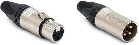 Neutrik | 3-pole XLR Line Socket | NC3FXX,Silver, Black & ® NC3MXX 3-pole XLR Line Connector