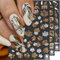 9 Blätter Herbstblätter Nagel Aufkleber, Weißer Laser Gold Ahornblatt Nagel Kunst Aufkleber Herbst Nagelsticker Selbstklebend Nagelabziehbilder Herbstlaub Nageldesign Nail Art Dekoration Nail Sticker
