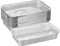 Relaxdays Aluschalen Grill, 25er Set, B x T: 31 x 21 cm, eckige Grillschalen, Tropfschalen indirektes Grillen, Silber