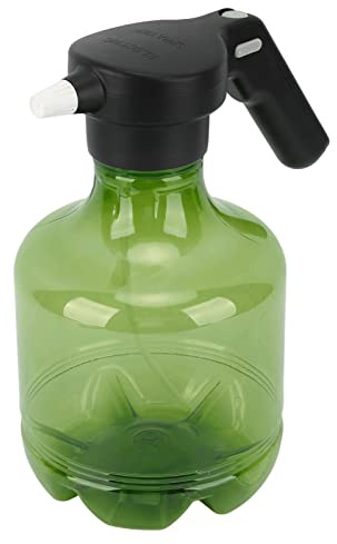 Focket Elektrische Pflanzensprühflasche, 3L automatischer, wiederaufladbarer, batteriebetriebener Sprüher, transparente elektrische Sprühflasche mit verstellbarem Auslauf (Grün)